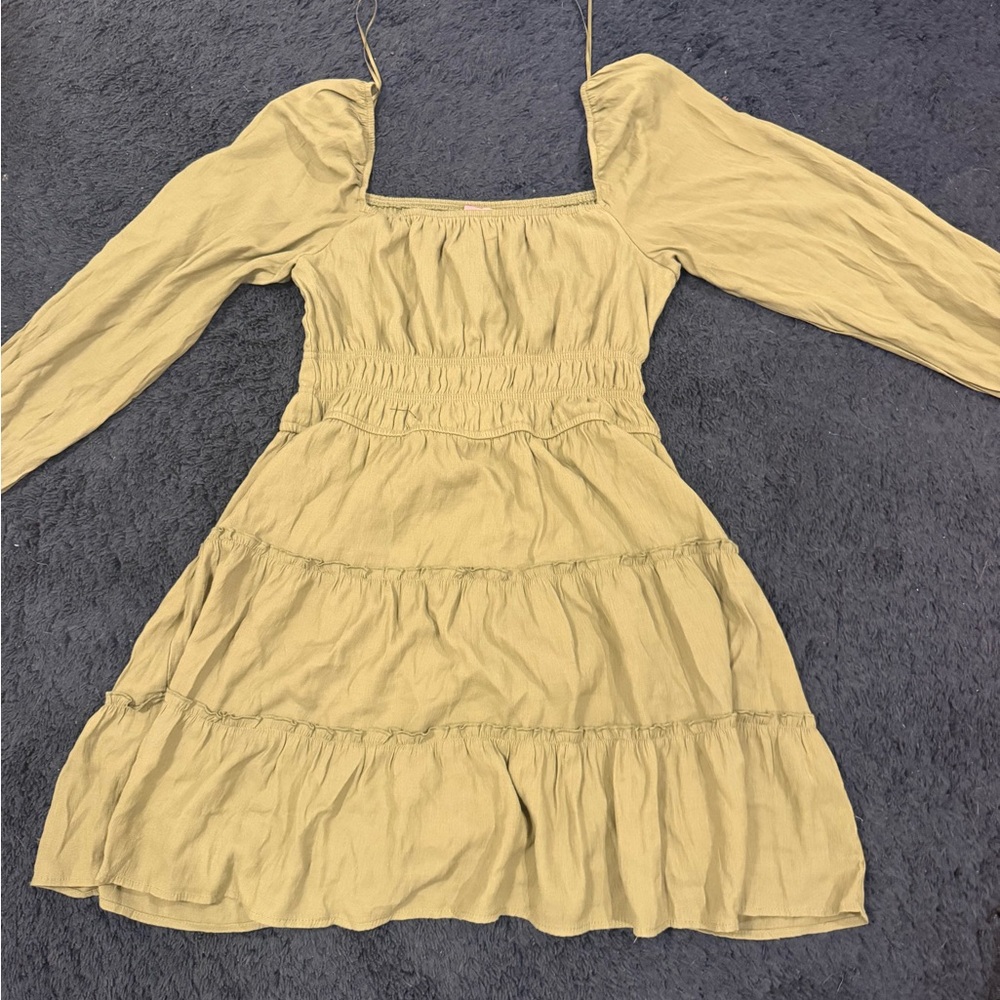 Miami Cream Long Sleeve Dress